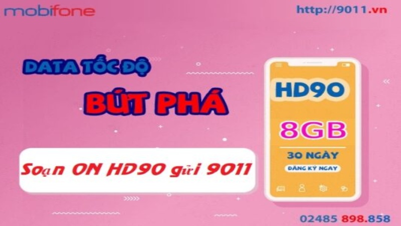 Đăng ký 4G MobiFone gói HD90