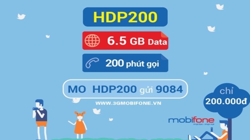 Đăng ký gọi nội mạng Mobi tháng gói HDP200