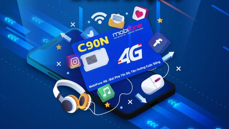 Đăng ký MobiFone gọi nội mạng C90N gọi thả ga, tặng 120GB data