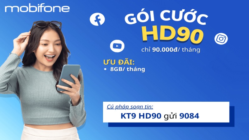 Hướng Dẫn Cách Đăng Ký 4G MobiFone Tháng Gói HD90