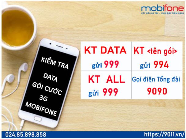 Các cách kiểm tra dịch vụ 3G MobiFone
