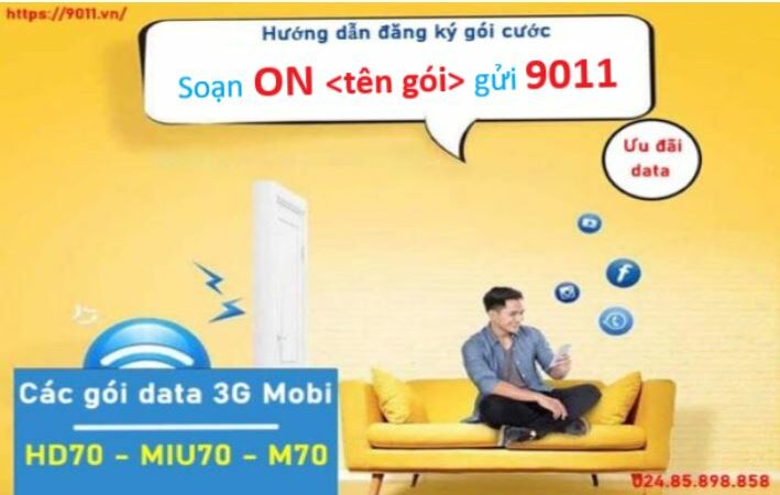 Bảng hướng dẫn cách đăng ký các gói cước 3G của MobiFone