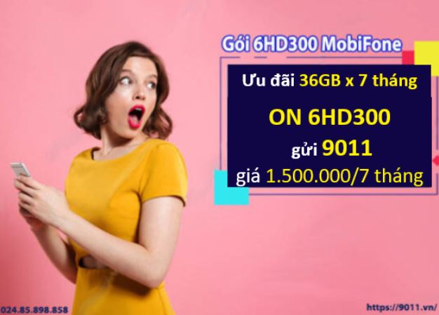 Cách đăng ký 4G Mobi theo tháng gói cước 6HD300