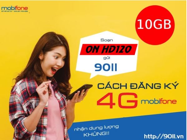 Cách Đăng Ký 4G MobiFone HD120 – Ưu đãi 10GB