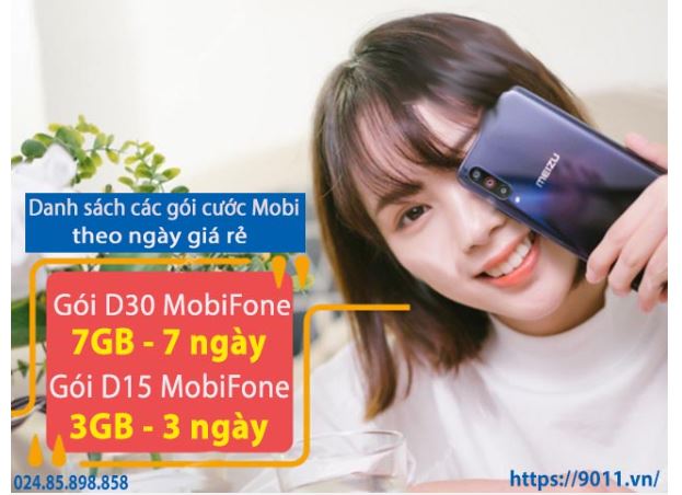 Danh sách các gói cước Mobi theo ngày giá rẻ