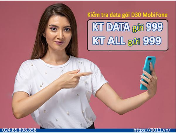 Hướng dẫn kiểm tra data gói D30 MobiFone