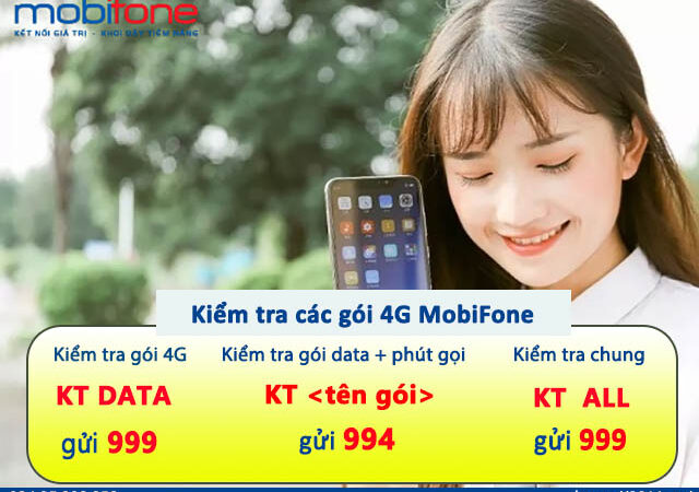 Hướng dẫn kiểm tra dung lượng 4G MobiFone đơn giản nhất