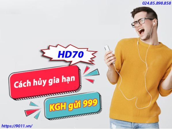 Hủy gia hạn 3G MobiFone gói HD70 chỉ bằng 1 tin nhắn 