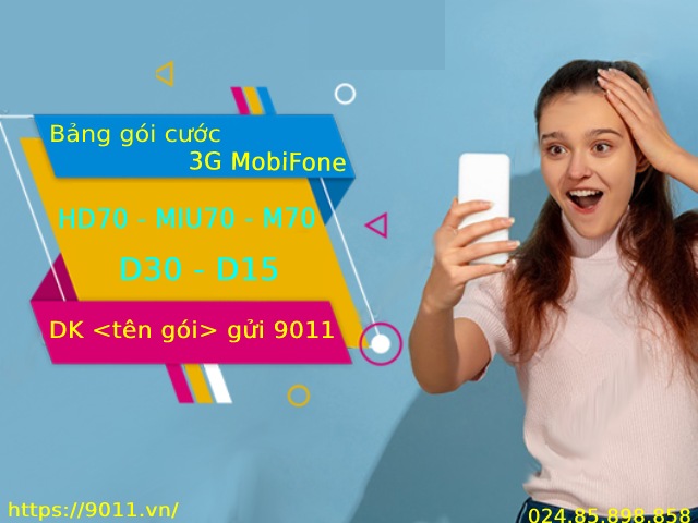 Cập nhật bảng giá gói cước 3G MobiFone ưu đãi nhất