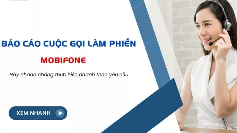 báo cáo cuộc gọi làm phiền mobifone