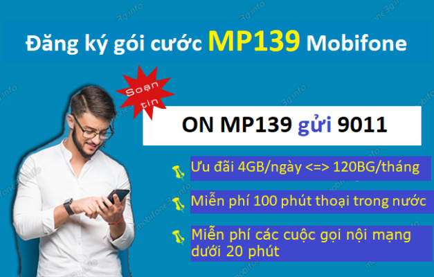 Đăng ký gói MP139 nhận ngay 120GB DATA chỉ với 139.000đ / tháng