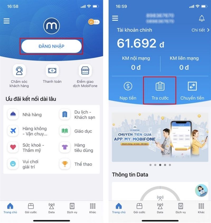 kiểm tra gói cước mobifone