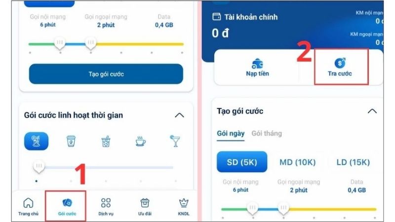 kiểm tra gói cước trả sau mobifone