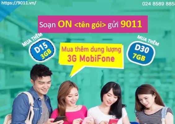 Các gói mua thêm dung lượng 3G Mobi theo ngày giá rẻ ưu đãi